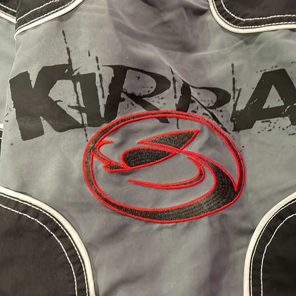 KIRRA Men’s Board Shorts Swim Trunks Bathing Suit Medium Grey Black Red - Picture 3 of 4